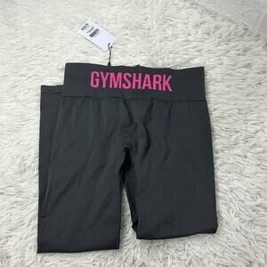 NWT Gymshark Fit Mid Rise Leggings - Charcoal/Pink